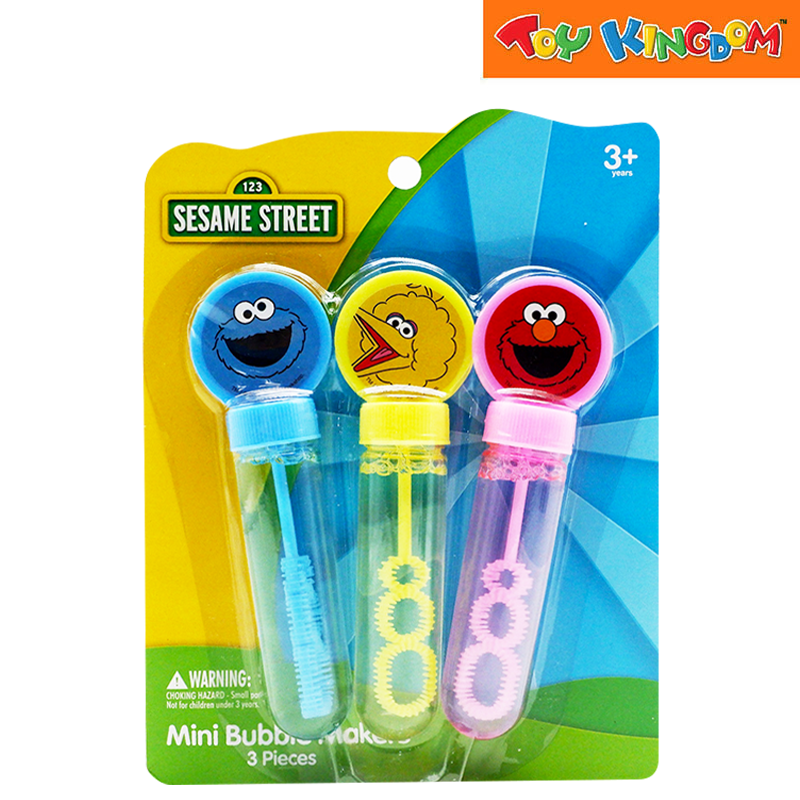 Sesame Street 3pcs Mini Bubble Makers
