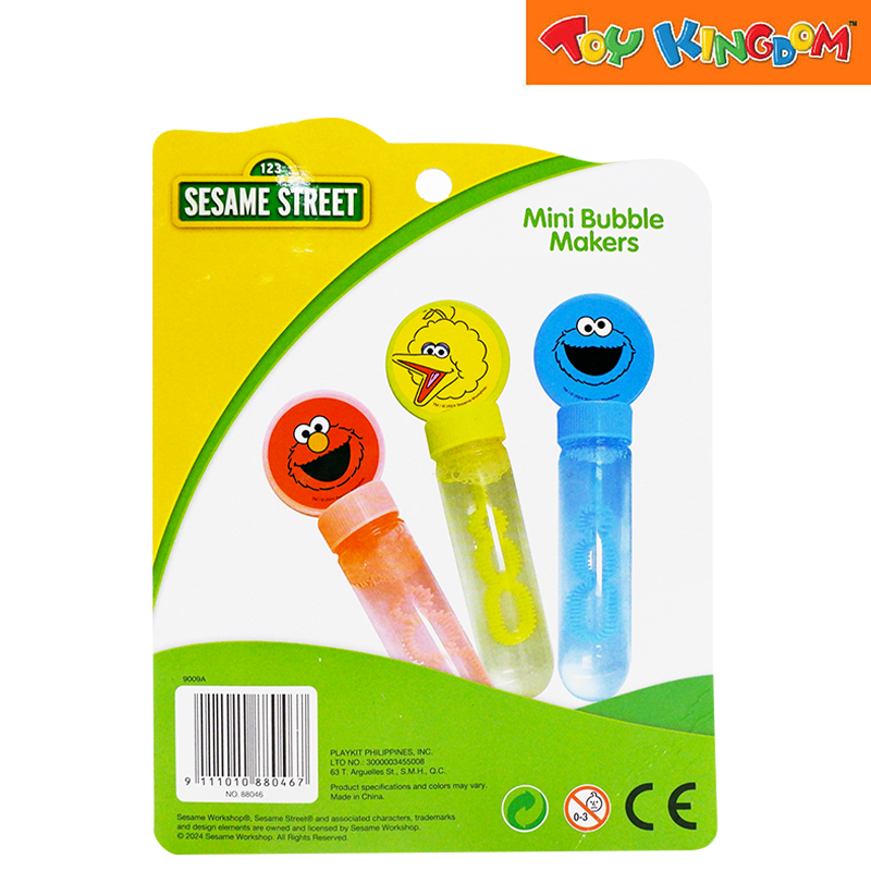 Sesame Street 3pcs Mini Bubble Makers