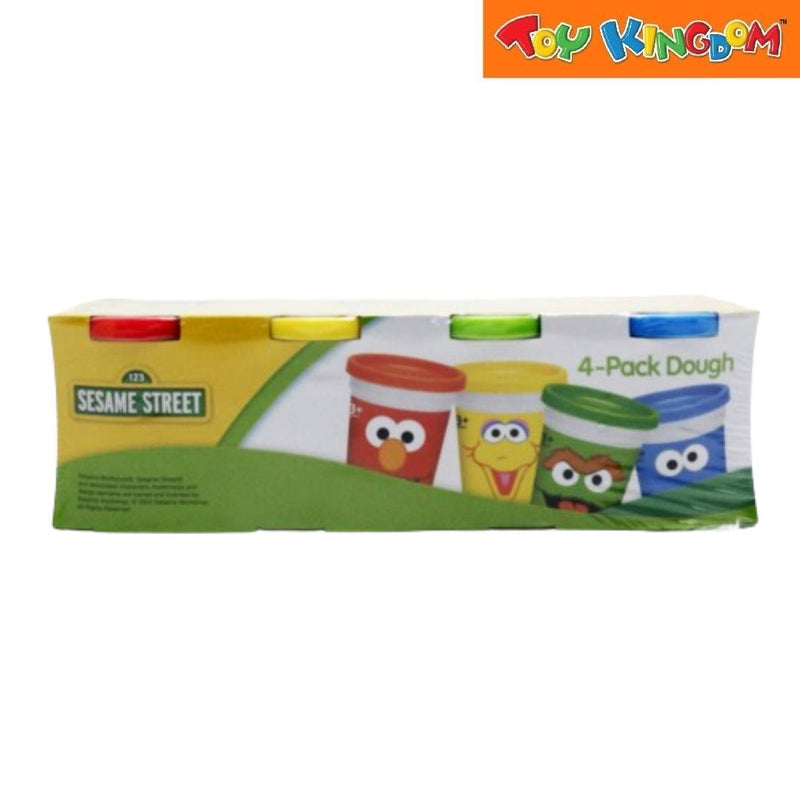 Sesame Street Elmo,Cookie, Big Bird & Oscar 4 Pack Dough