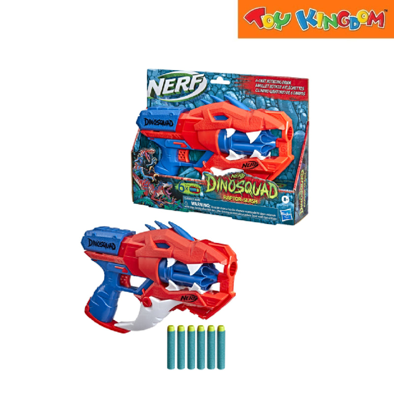 Nerf Dinosquad 6 Dart Rotating Drum Raptor Slash Blaster