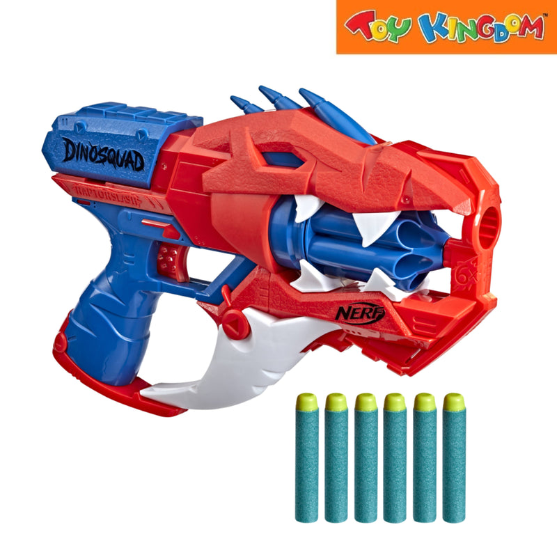 Nerf Dinosquad 6 Dart Rotating Drum Raptor Slash Blaster