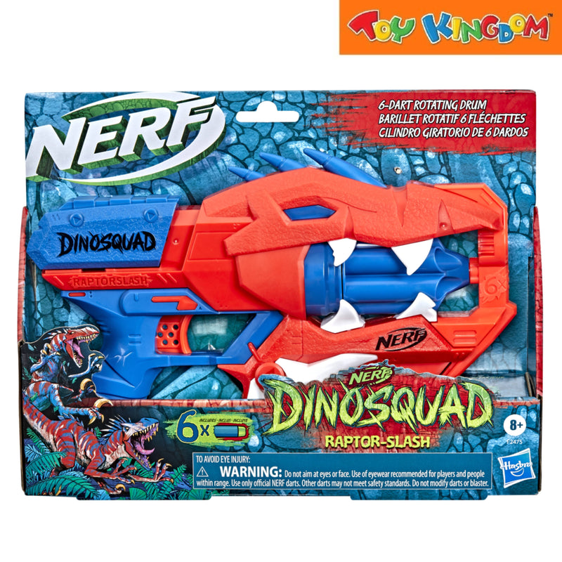 Nerf Dinosquad 6 Dart Rotating Drum Raptor Slash Blaster