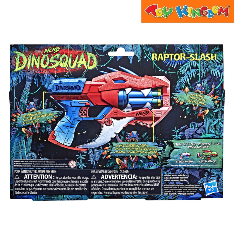 Nerf Dinosquad 6 Dart Rotating Drum Raptor Slash Blaster