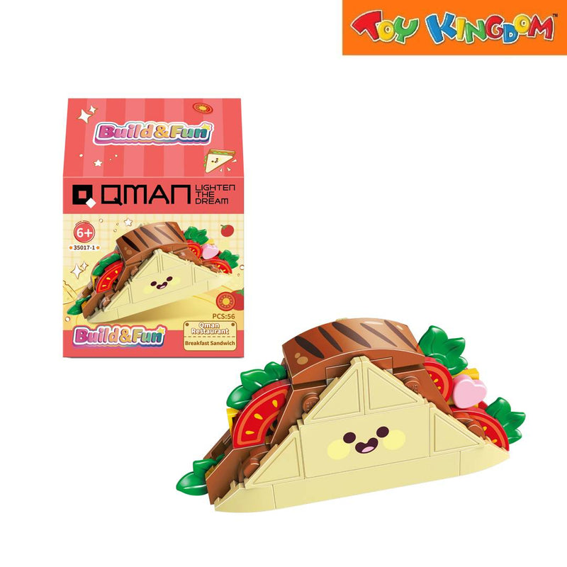 Keeppley Qman Restaurant Breakfast Sandwich Build & Fun Food