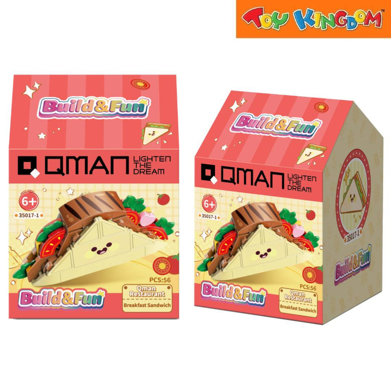 Keeppley Qman Restaurant Breakfast Sandwich Build & Fun Food