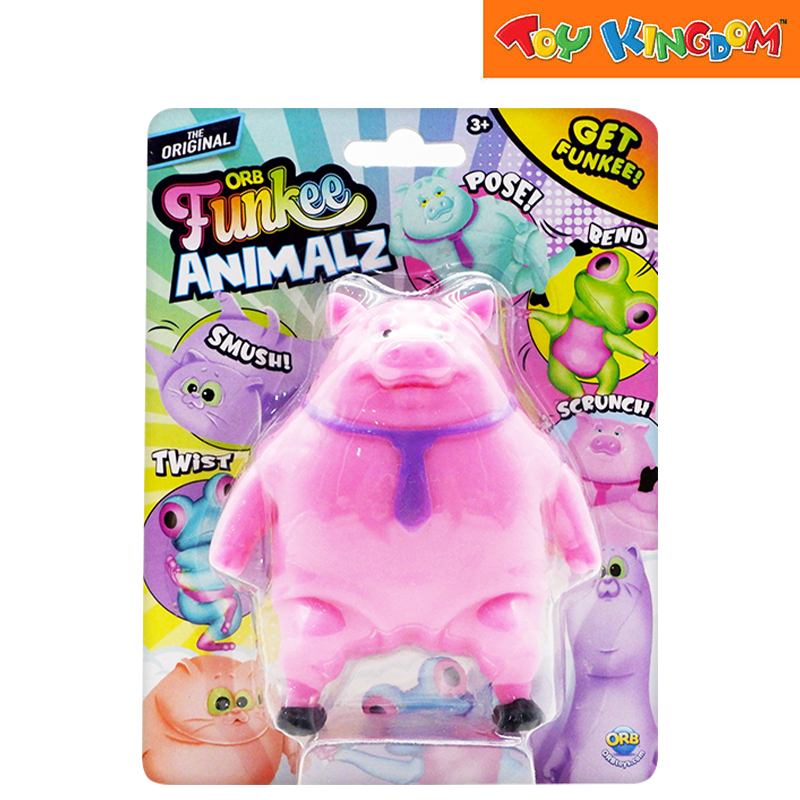 ORB Funkee Animalz Pig Pink Mega The Original Squishy Toys
