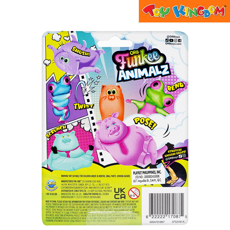 ORB Funkee Animalz Pig Pink Mega The Original Squishy Toys
