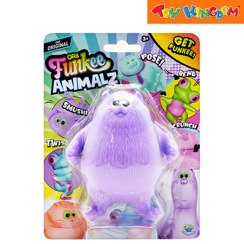ORB Funkee Animalz Cat Purple Mega The Original Squishy Toys