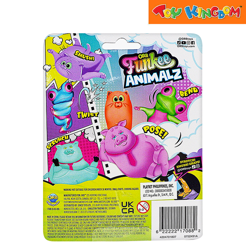 ORB Funkee Animalz Cat Purple Mega The Original Squishy Toys