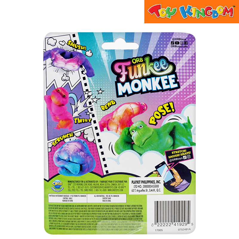 ORB Go Bananas! Funkee Monkee Orange/Pink The Original Squishy Toys