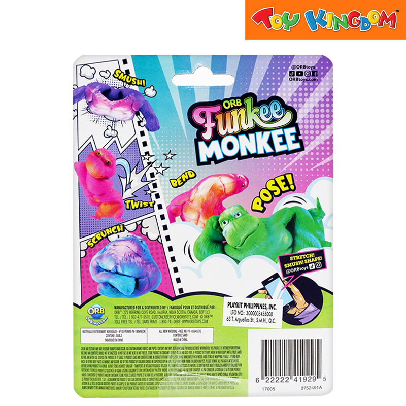 ORB Go Bananas! Funkee Monkee Blue/Green The Original Squishy Toys