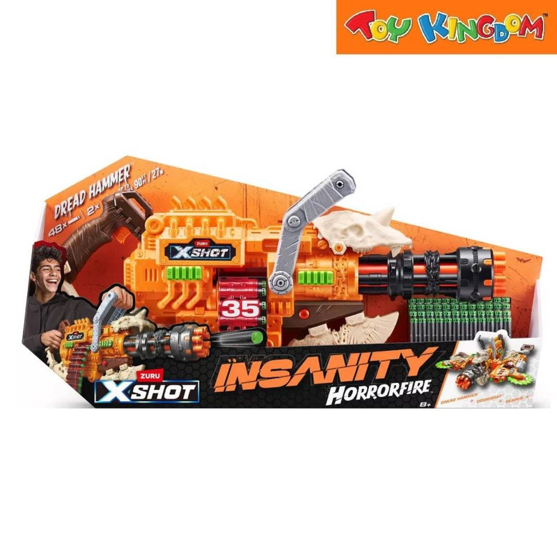 X-Shot Dread Hammer Insanity Horror Fire 48pcs Dart Blaster