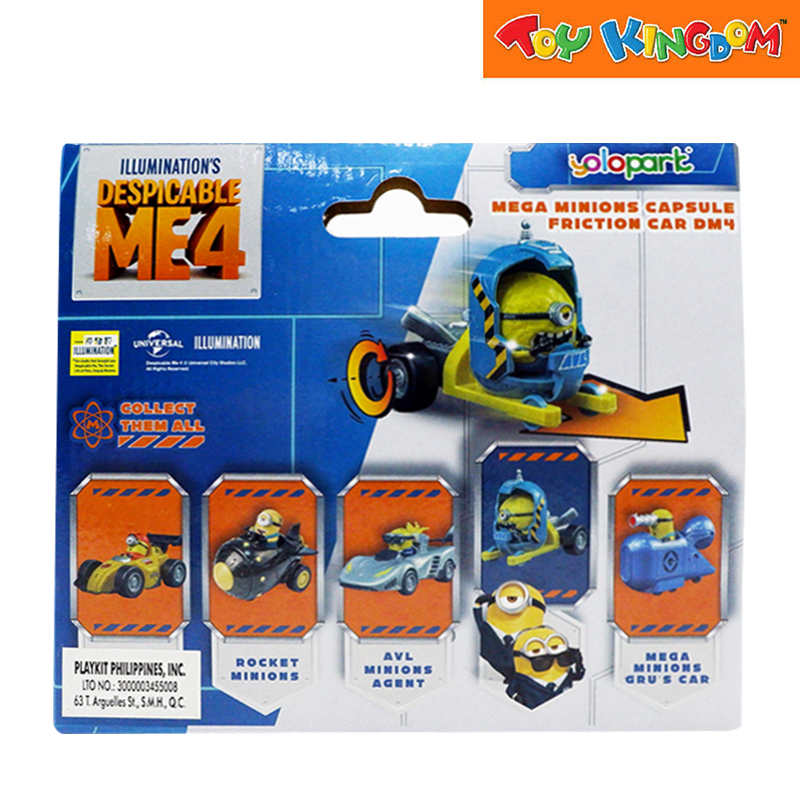 Despicable Me 4 AMK Series Mega Minions Capsule Friction Car