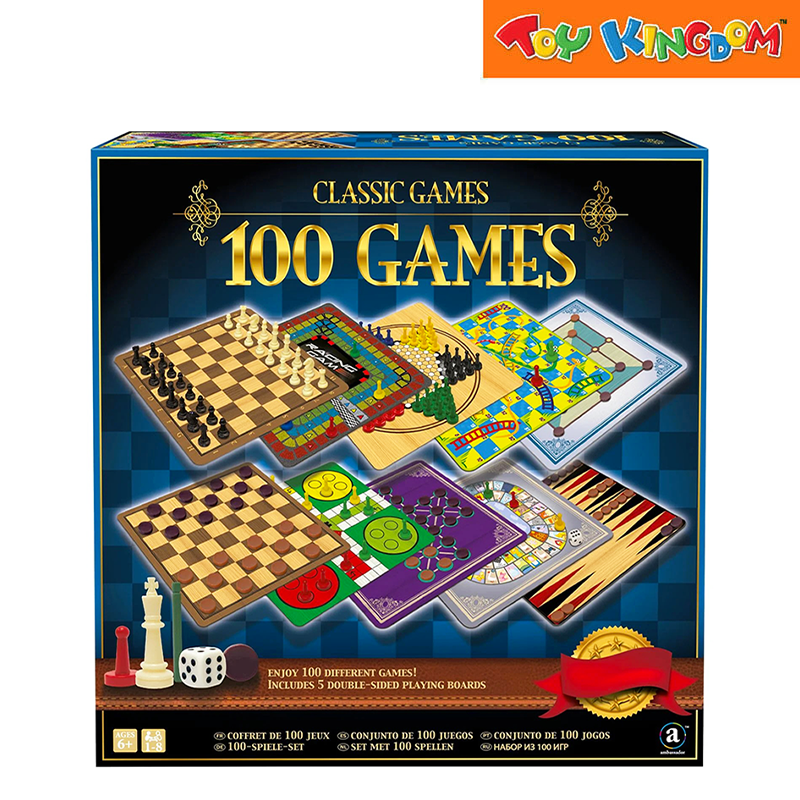 Ambassador 100 Classic Games 5pcs Double-Sided Playing Boards