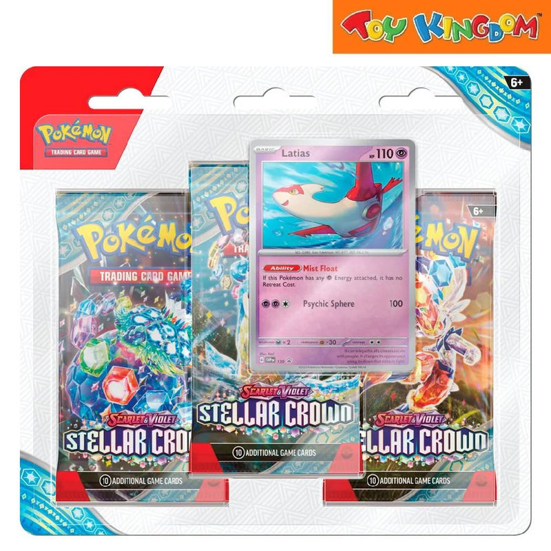 Pokemon SV7 Stellar Crown 3-Blisters Trading Card Game