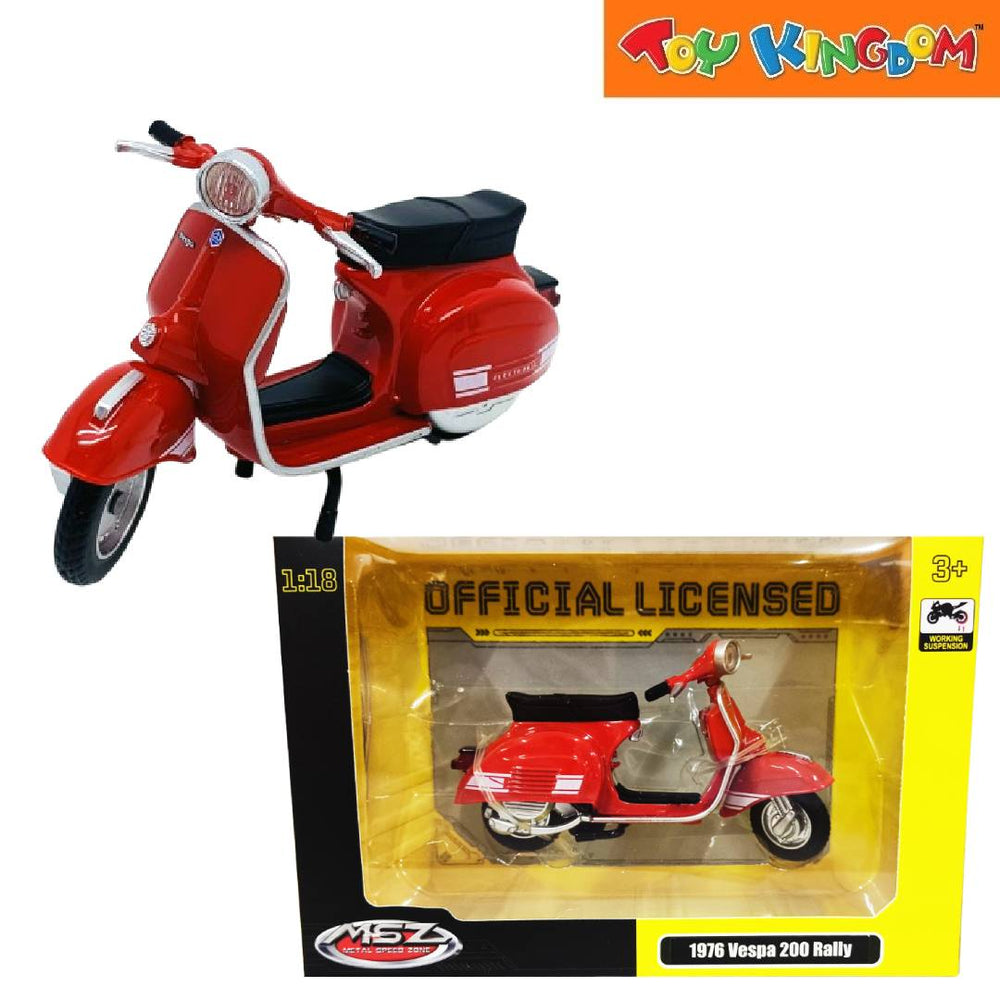 Metal Speed Zone Official Licensed 1:18 1976 Vespa 200 Rally