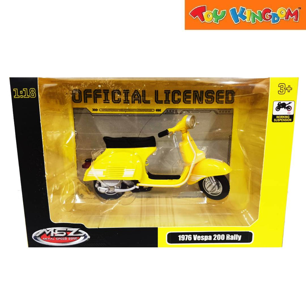 Metal Speed Zone Official Licensed 1:18 1976 Vespa 200 Rally