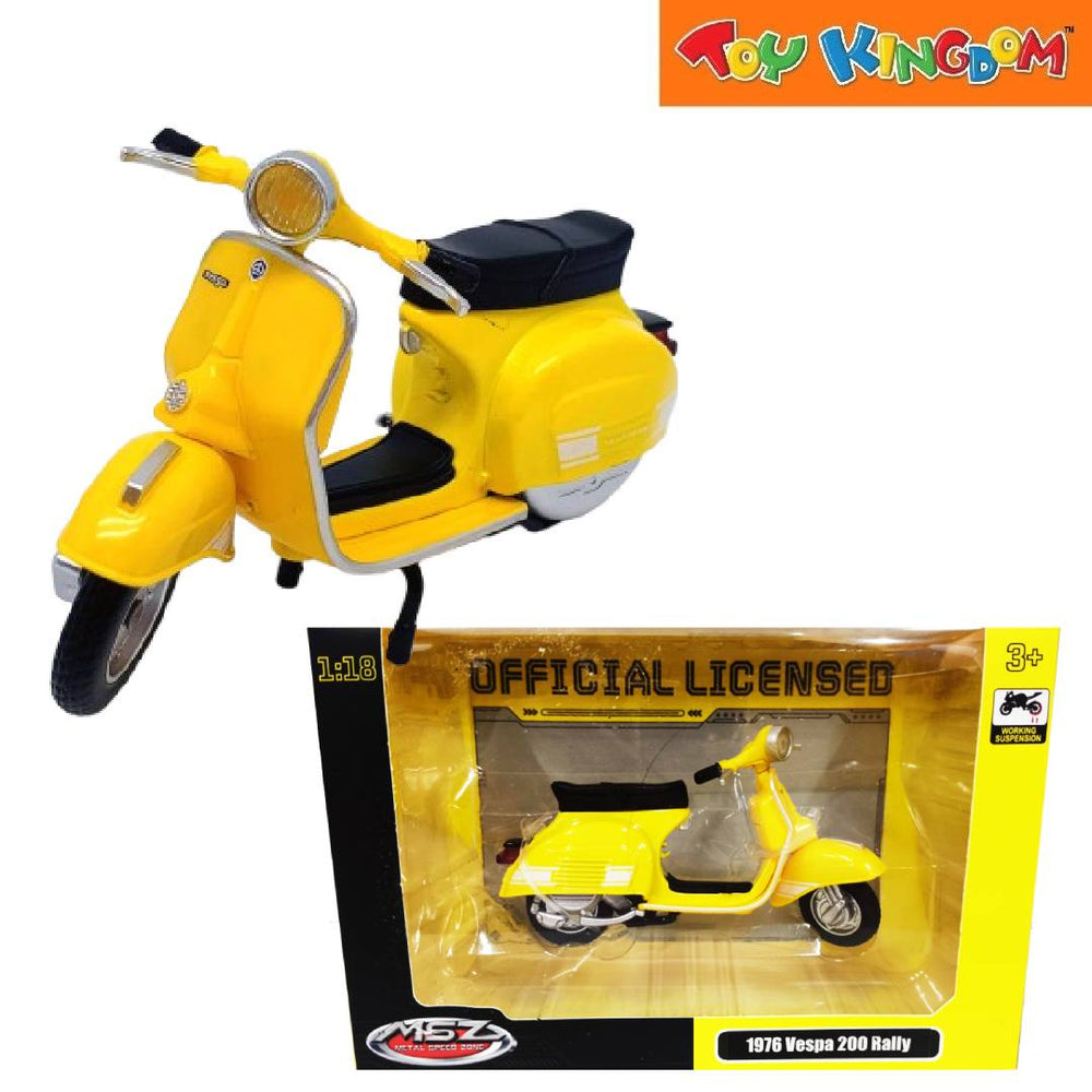 Metal Speed Zone Official Licensed 1:18 1976 Vespa 200 Rally