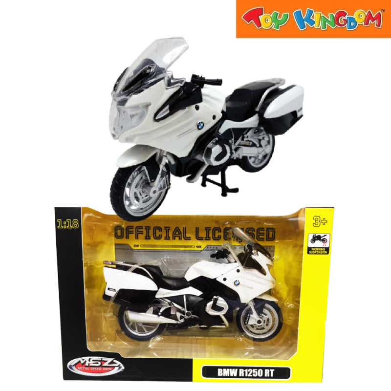 Metal Speed Zone Official Licensed 1:18 BMW R1250 RT White Die-cast