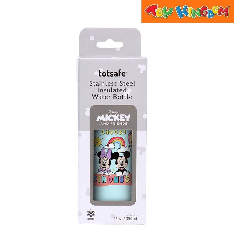 Totsafe Disney Mickey And Friends Choose Kindness Blue Stainless Steel Insulated Water Bottle
