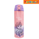 Zippies Lab Disney Frozen Explore More Frosted Lights Pink Flip-Top Insulated Water Bottle