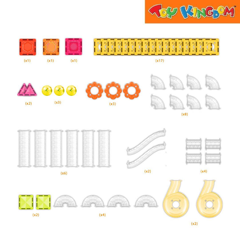 Picasso Tiles 60pcs Mini Diamond Magnetic Marble Run Track Set