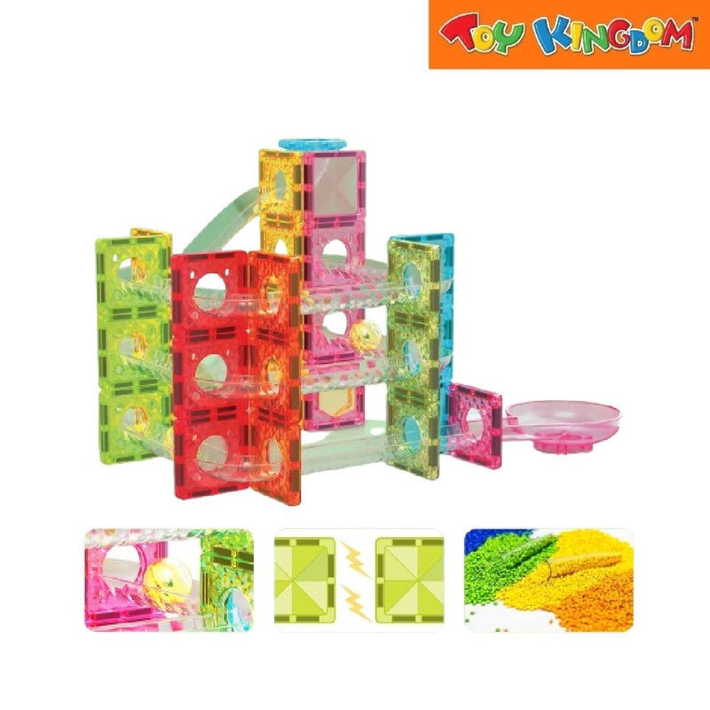 Picasso Tiles 60pcs Mini Diamond Magnetic Marble Run Track Set