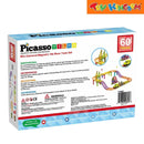 Picasso Tiles 60pcs Mini Diamond Magnetic Tile Race Track Set