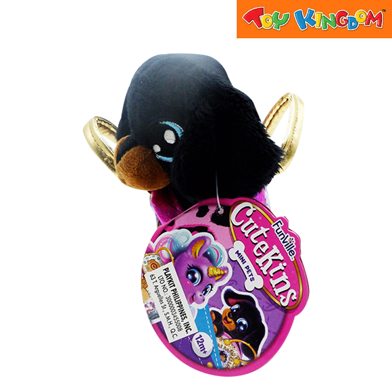 CuteKins Puppy Black Ear Mini Pet & Carrier