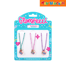 Glamfetti BFF Series 3pcs Rainbow Heart Necklace Set