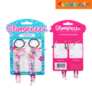Glamfetti BFF Series 2pcs Rainbow With Block Beads Keychain Set