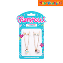 Glamfetti BFF Series Heart And Crown Multi-charm Necklace And Earrings Set