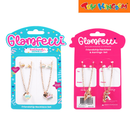Glamfetti BFF Series Heart And Crown Multi-charm Necklace And Earrings Set