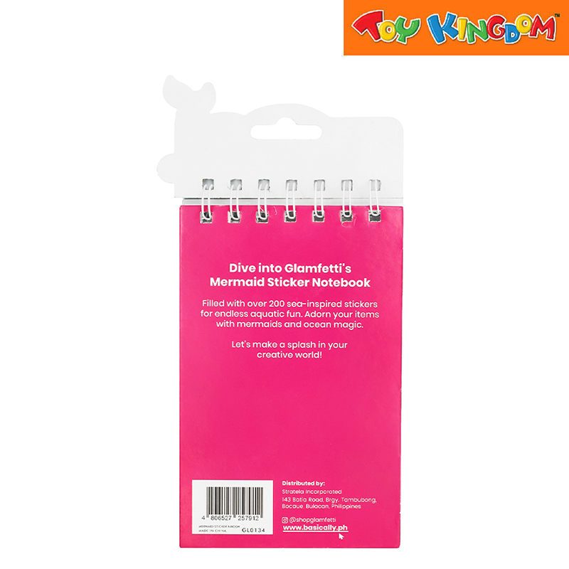 Glamfetti Mermaid Tales Sticker Notebook 200+pcs Stickers & Labels