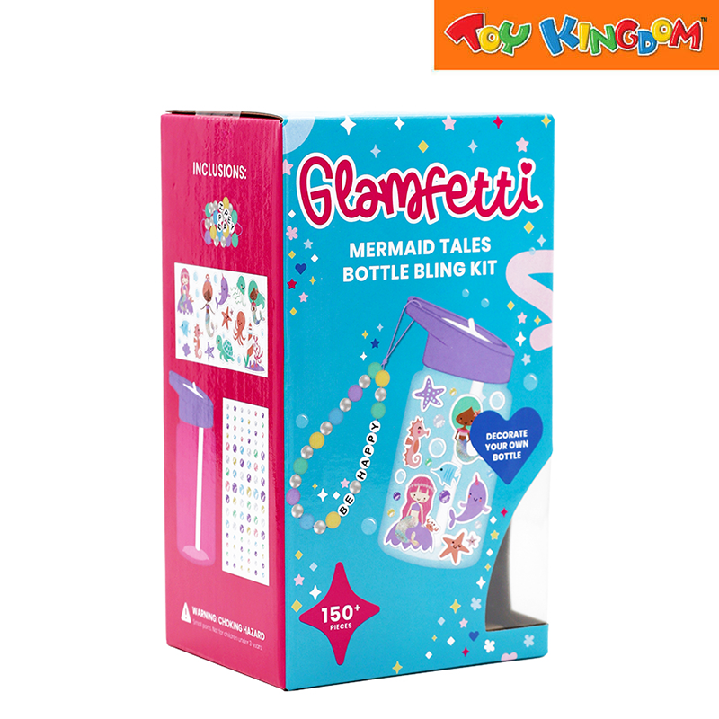 Glamfetti Mermaid Tales Water Bottle Bling Kit 150+pcs Stickers