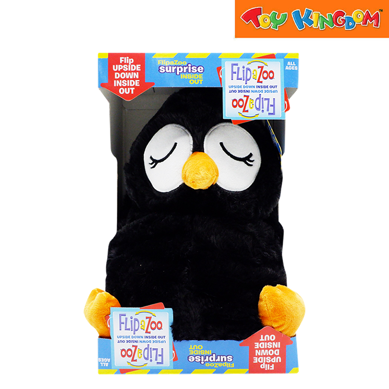 FlipaZoo Surprise Inside Out Polar Bear Flips To Penguin Plush
