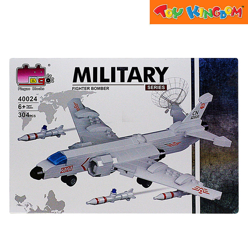 Pingao Blocks 40024 Military Series Fighter Bomber 304pcs Building Sets