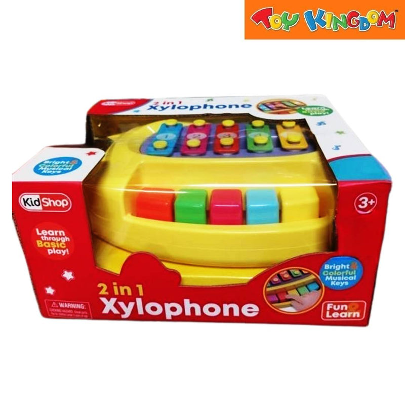 KidShop 2-in-1 Yellow Xylophone