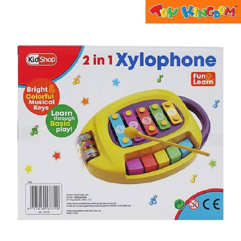 KidShop 2-in-1 Yellow Xylophone