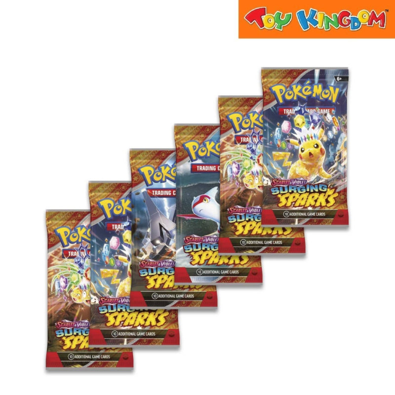 Pokemon SV8 Surging Sparks 6 Booster Bundle Trading Card Game
