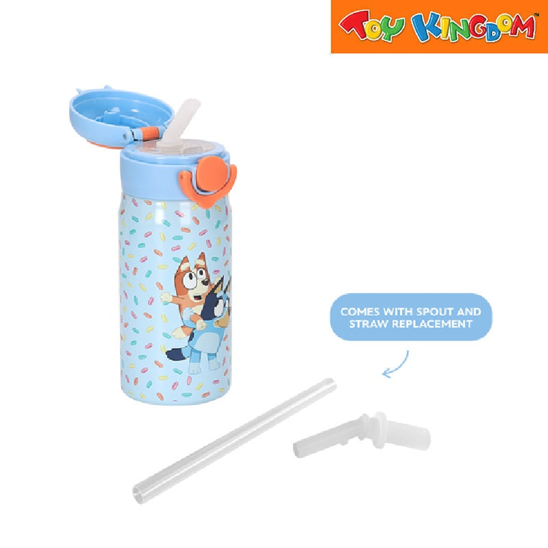 Zippies Lab Totsafe Splash & Sparkle Bluey 350 ml Stainless Steel Insulated Sippy Bottle
