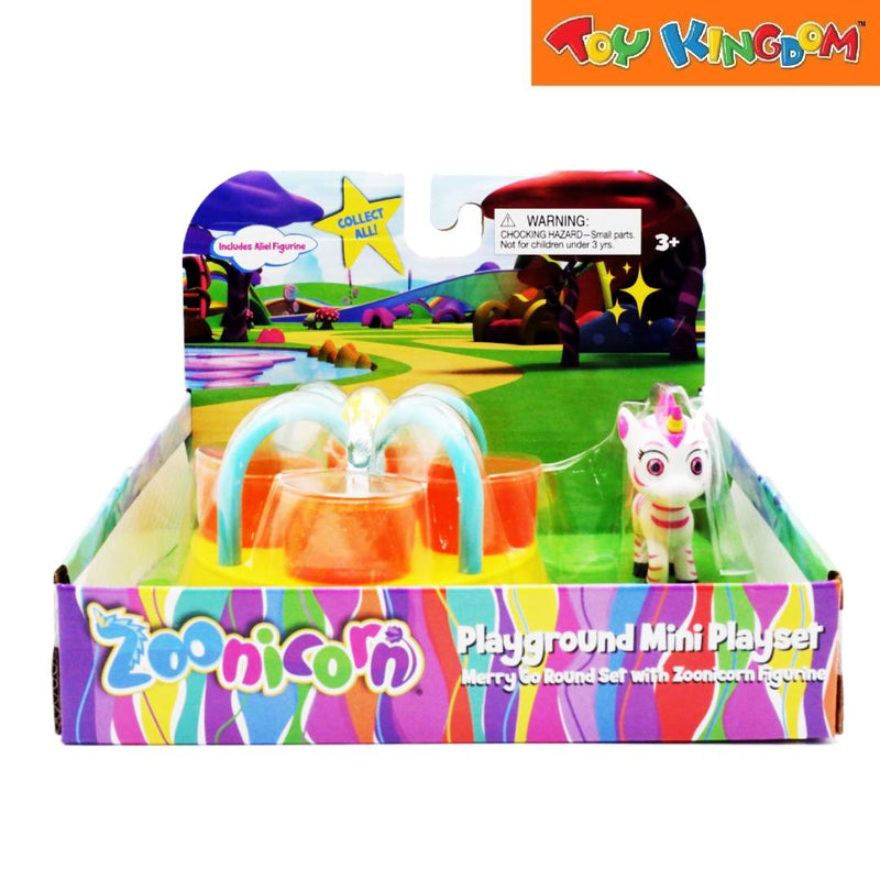 Zoonicorn Merry Go Round With Aliel Playground Mini Playset