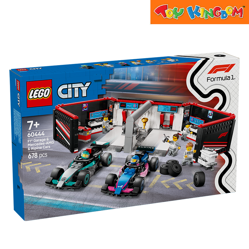 LEGO City 60444 F1® Garage & Mercedes-AMG & Alpine Cars Building Blocks 2025 678pcs
