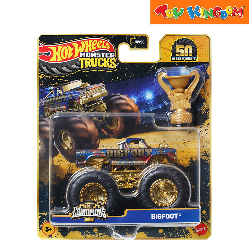Hot Wheels Big Foot 50Th Anniversary Monster Trucks 1:64 Trophy Champion