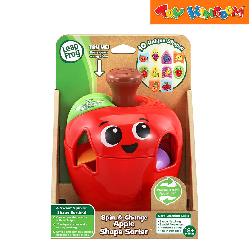 LeapFrog Spin Change Apple Shape Sorter Toy Kingdom