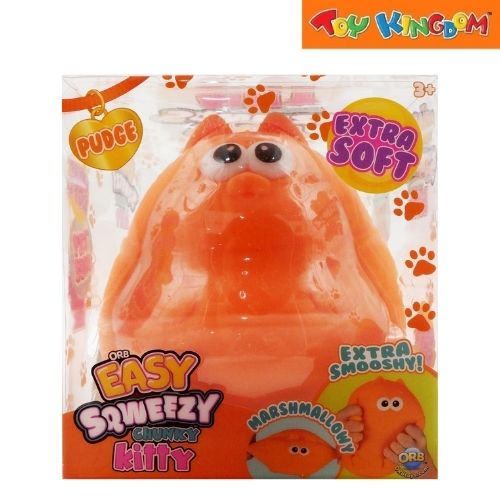 Orb Easy Sqweezy Chunky Kitty Pudge Orange Squishy Toys