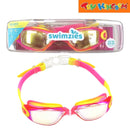 Swimzies Velocity Speed & Performance Pink/Yellow Polarized Swimming Goggles
