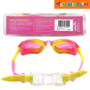 Swimzies Velocity Speed & Performance Pink/Yellow Polarized Swimming Goggles