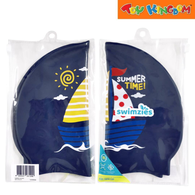 Swimzies Fun Colors & Designs Summer Sailboat Kids Swim Cap