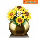 Sluban Pleyerid Flowers In Plated Vase Building Blocks
